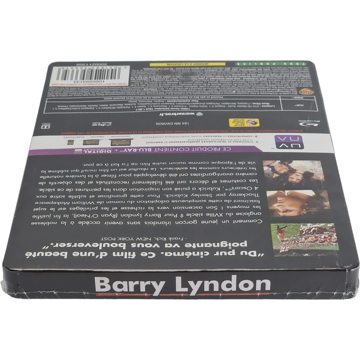 Barry Lyndon 1975 Stanley Kubrick Blu-ray SteelBook Collection Fnac Region B