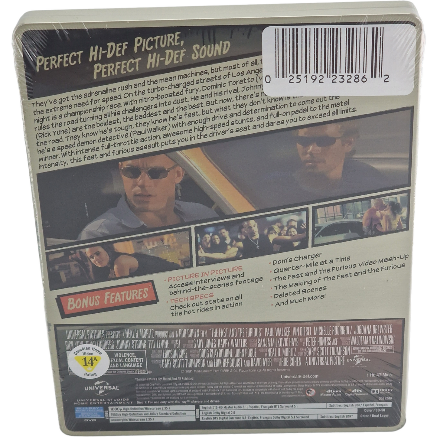 Fast and the Furious : Blu-ray + DVD steelbook Comic Book édition 2014 Zone A