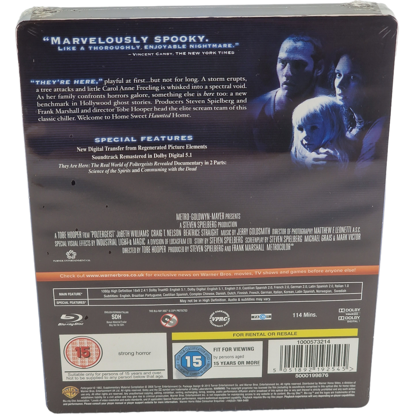 Poltergeist 1982 Blu-ray SteelBook Débossé Zavvi Steven Spielberg limitée Libre