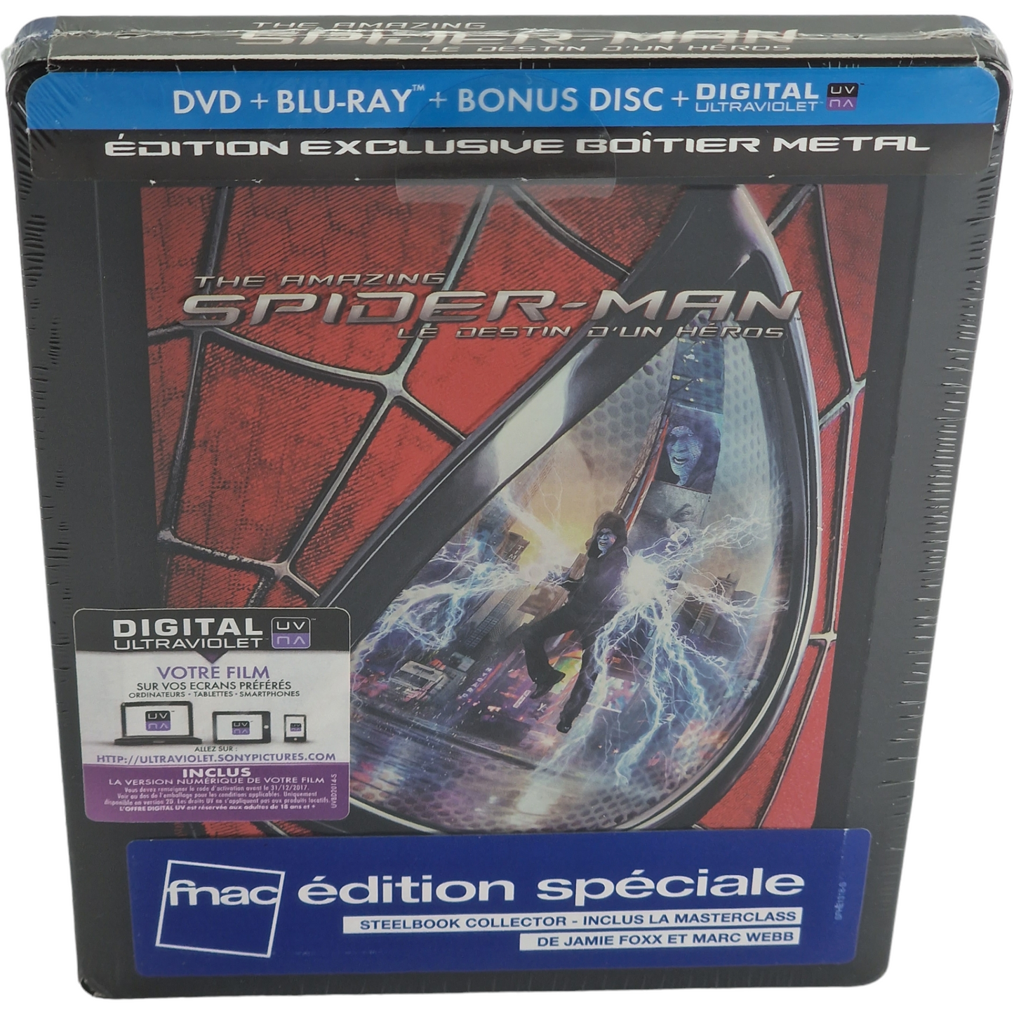 The Amazing Spider-Man 2 Blu-ray + DVD SteelBook Débossé Limitée Fnac 2014 Libre