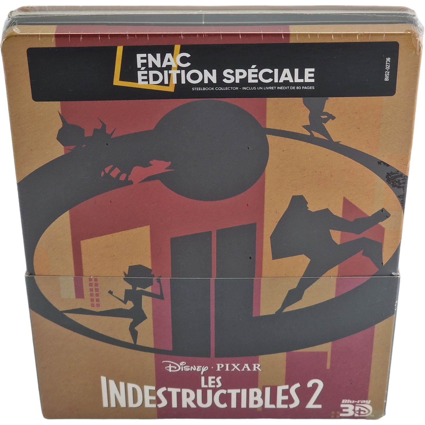 Les indestructibles 2 Steelbook Blu-ray 3D + 2D +Bonus Fnac Disney Region B