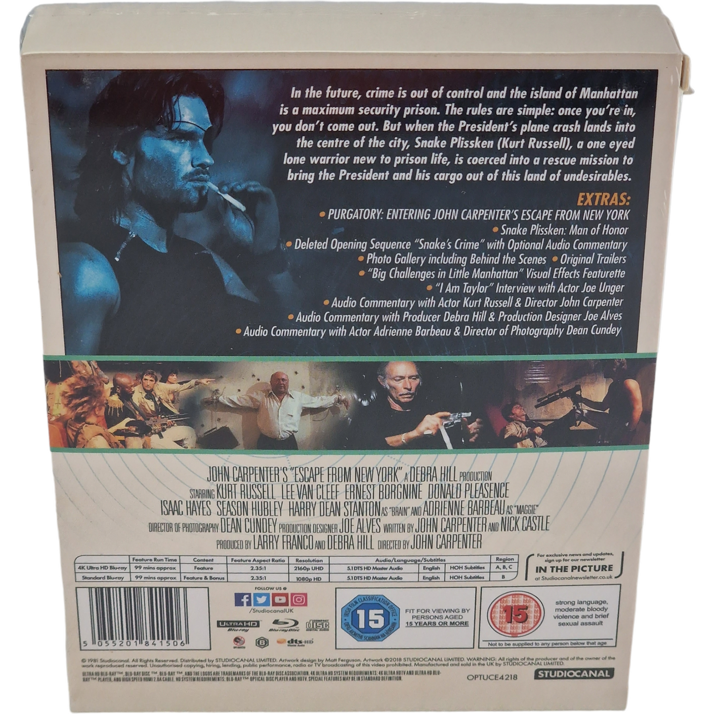 Escape from New York 4K Ultra HD + Blu-ray + CD DigiPack Collector Region B