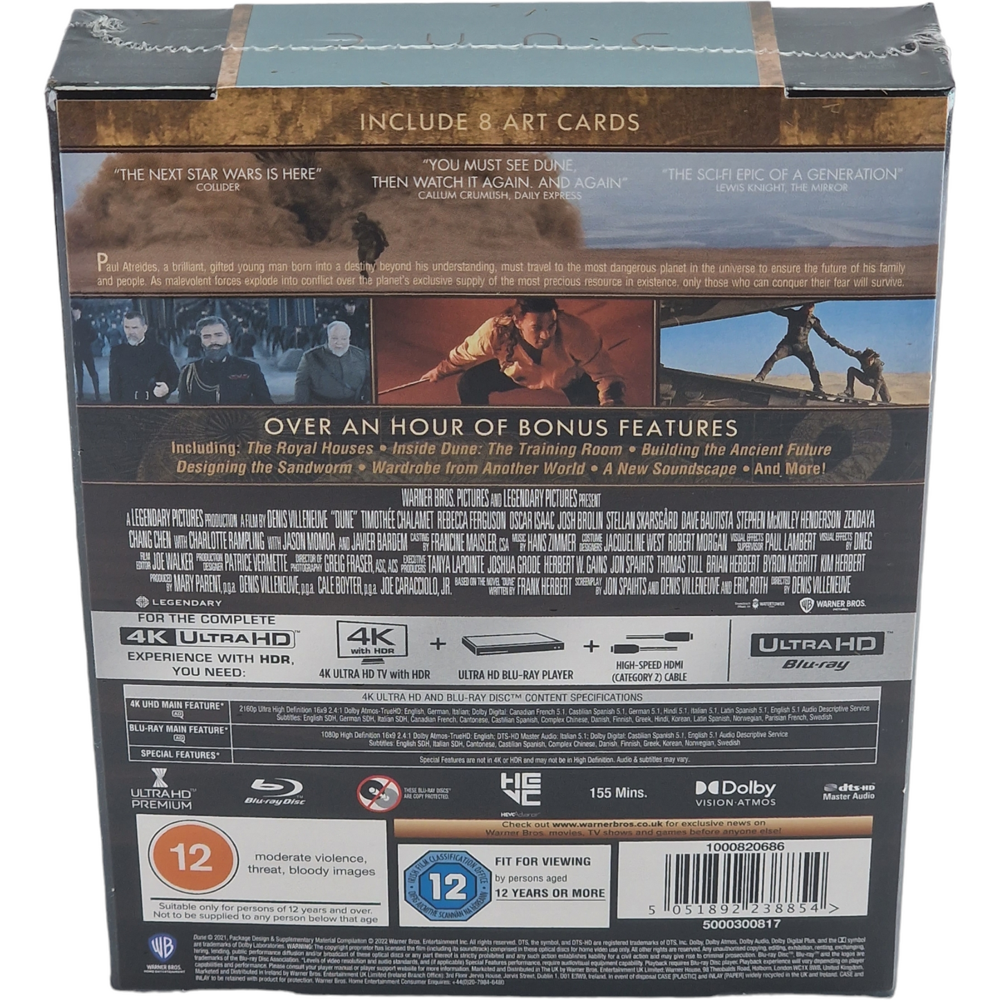Dune 4K Ultra-HD + Blu-Ray Pain Box Édition limitée Region B FR