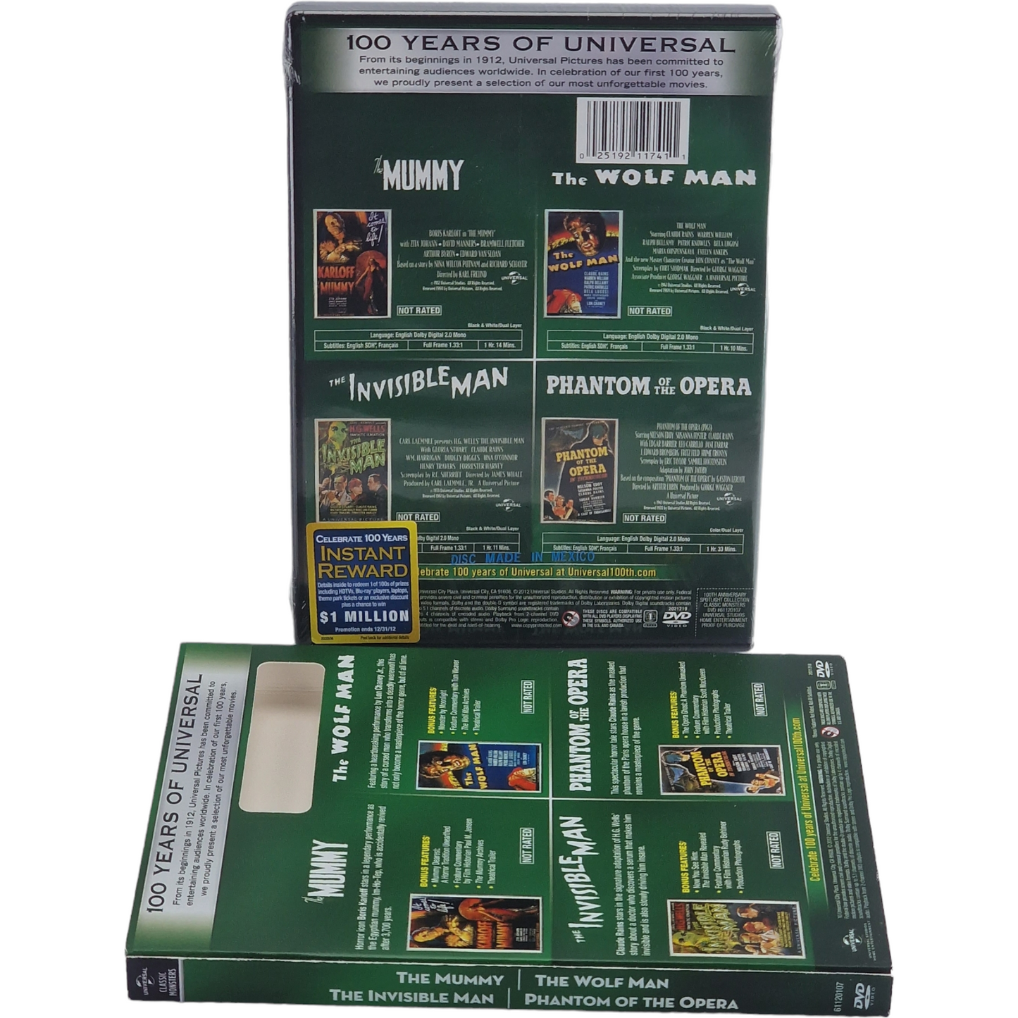 Monstres classiques DVD 4 Films 1932-1943 Collection Spotlight 2012 Region 1