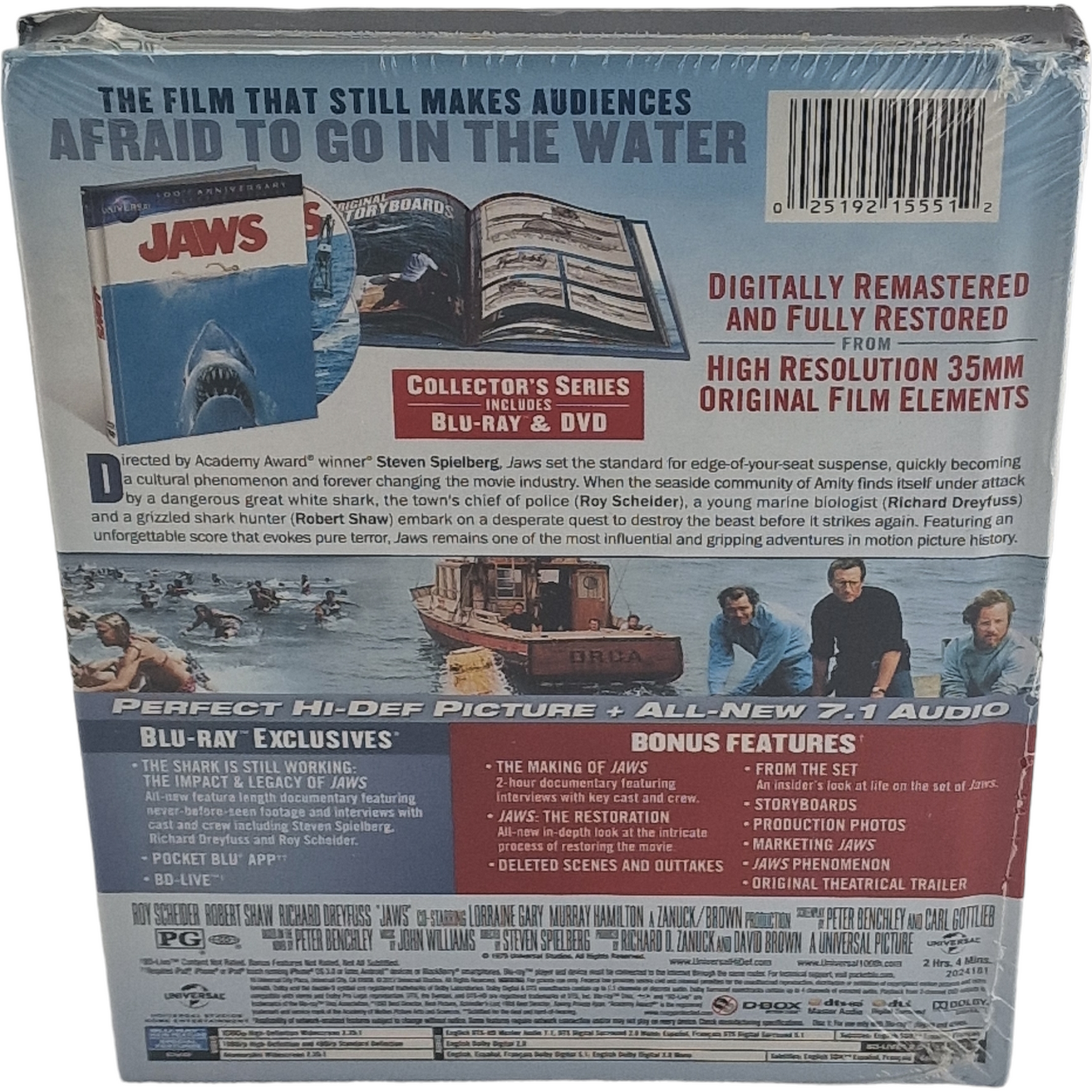 Jaws Les dents de la mer DigiBook Blu-ray + DVD Universal 100 ème Région Libre
