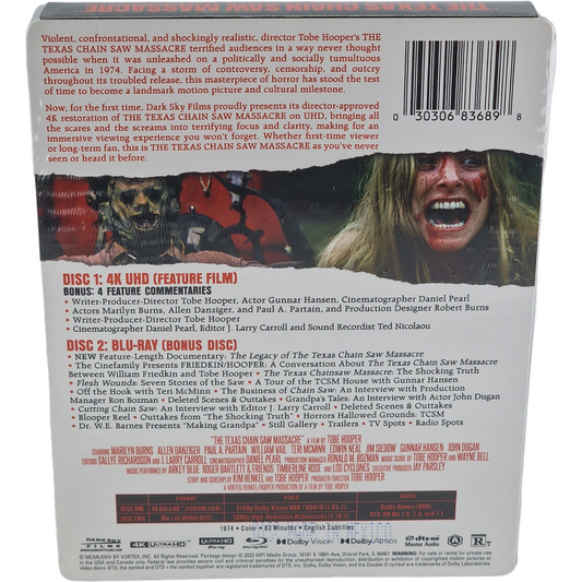 Massacre à la tronçonneuse – SteelBook 4K Ultra HD + Blu-ray – visuel 3