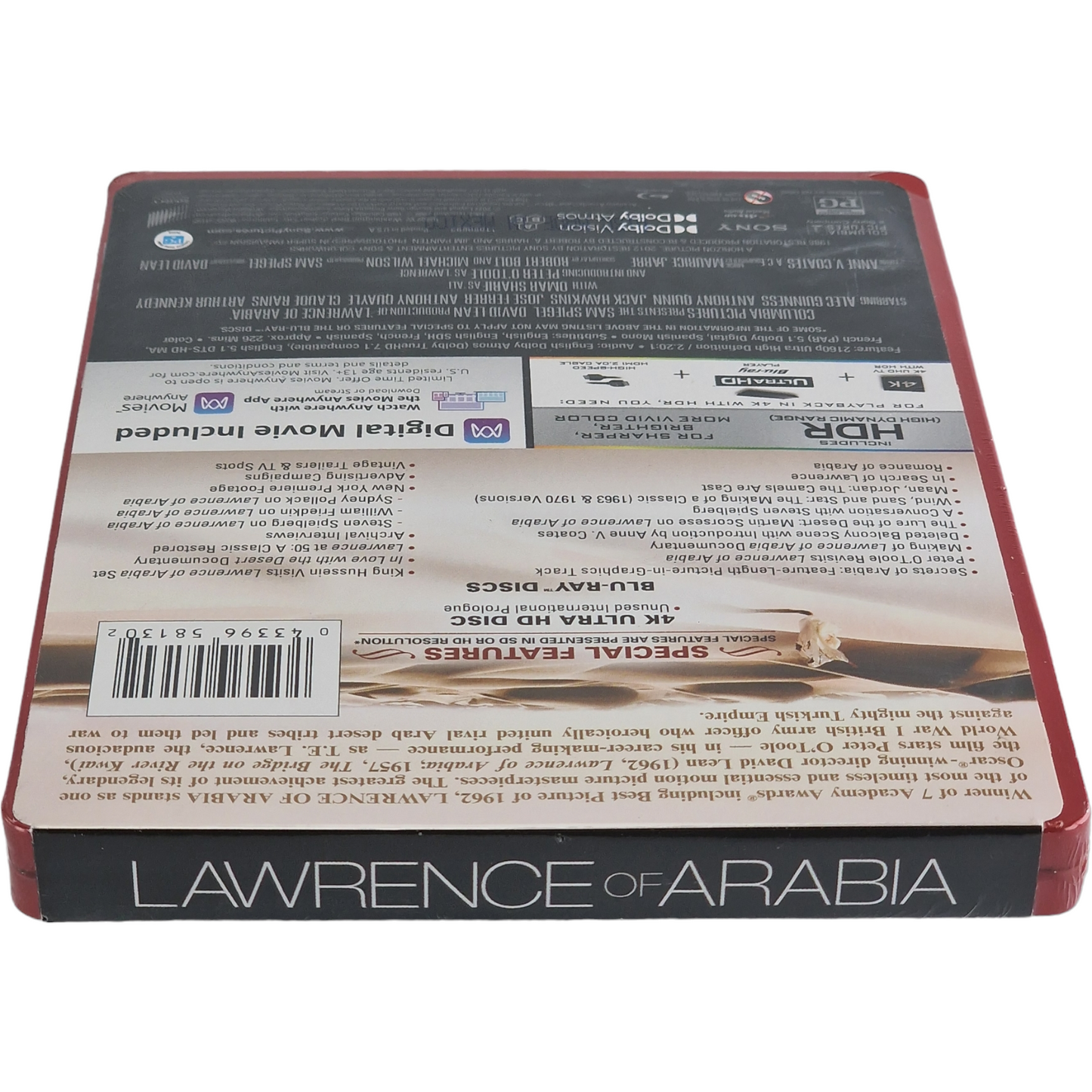 Lawrence d'Arabie 4K Ultra HD + Blu-ray + Digital édition Limitée 2023 Libre