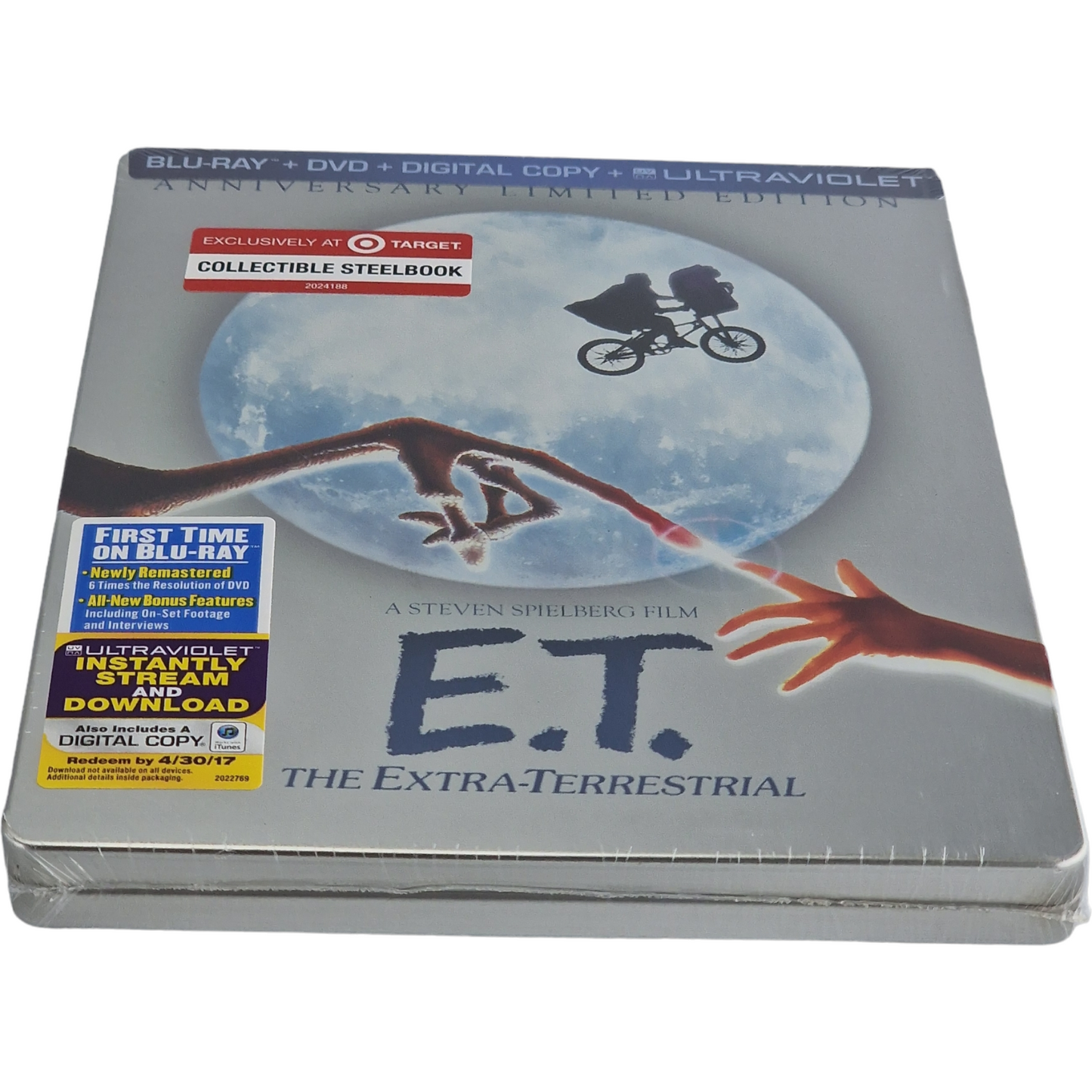 E.T. :L'extra-terrestre Blu-ray +DVD+Digital HD Steelbook Édition Limitée Libre