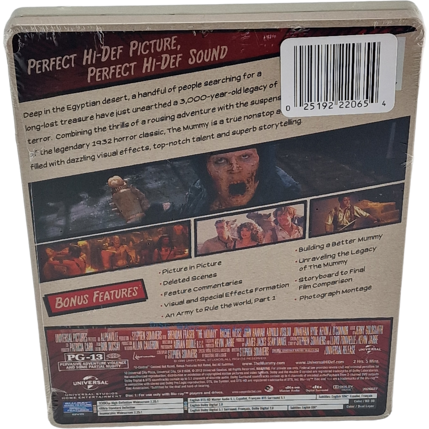 La momie 1999 SteelBook Blu-ray + DVD + Digital HD Édition limitée Zone Libre