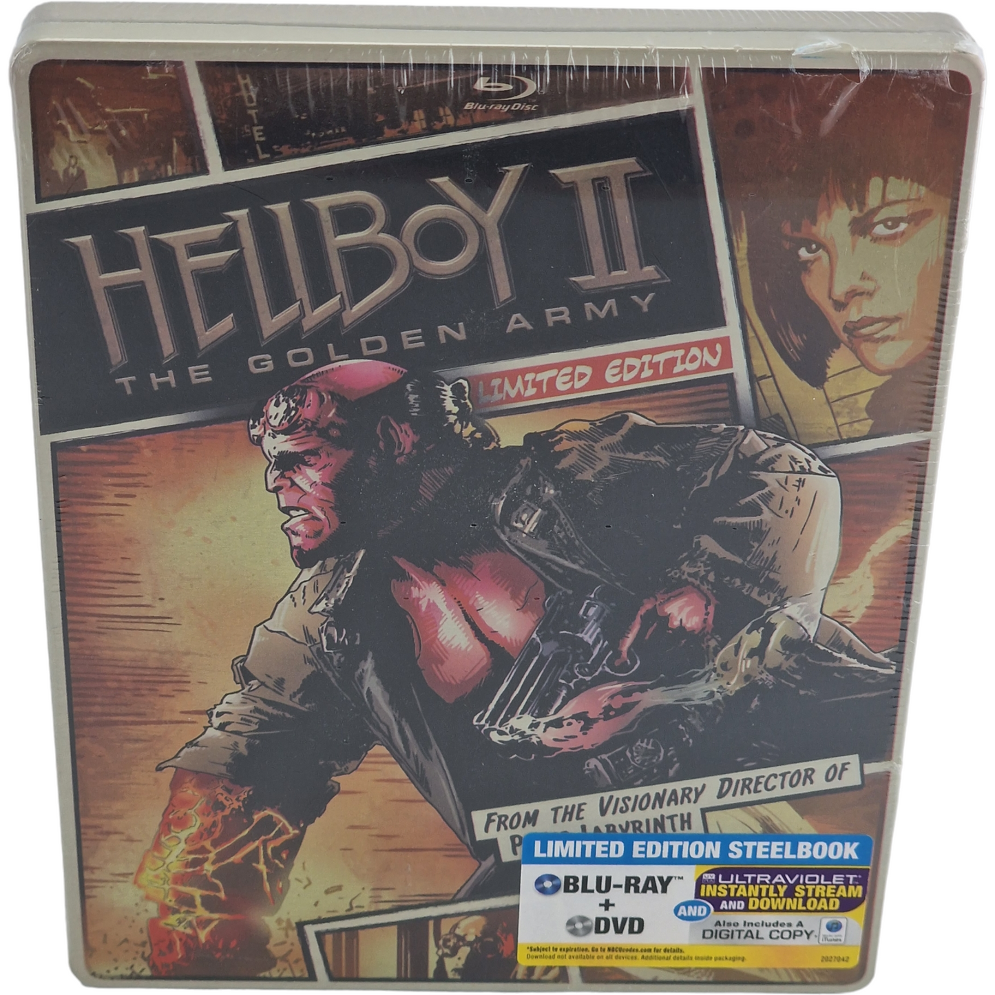 Hellboy II: 2008 SteelBook Blu-ray + DVD limitée Guillermo del Toro Zone A
