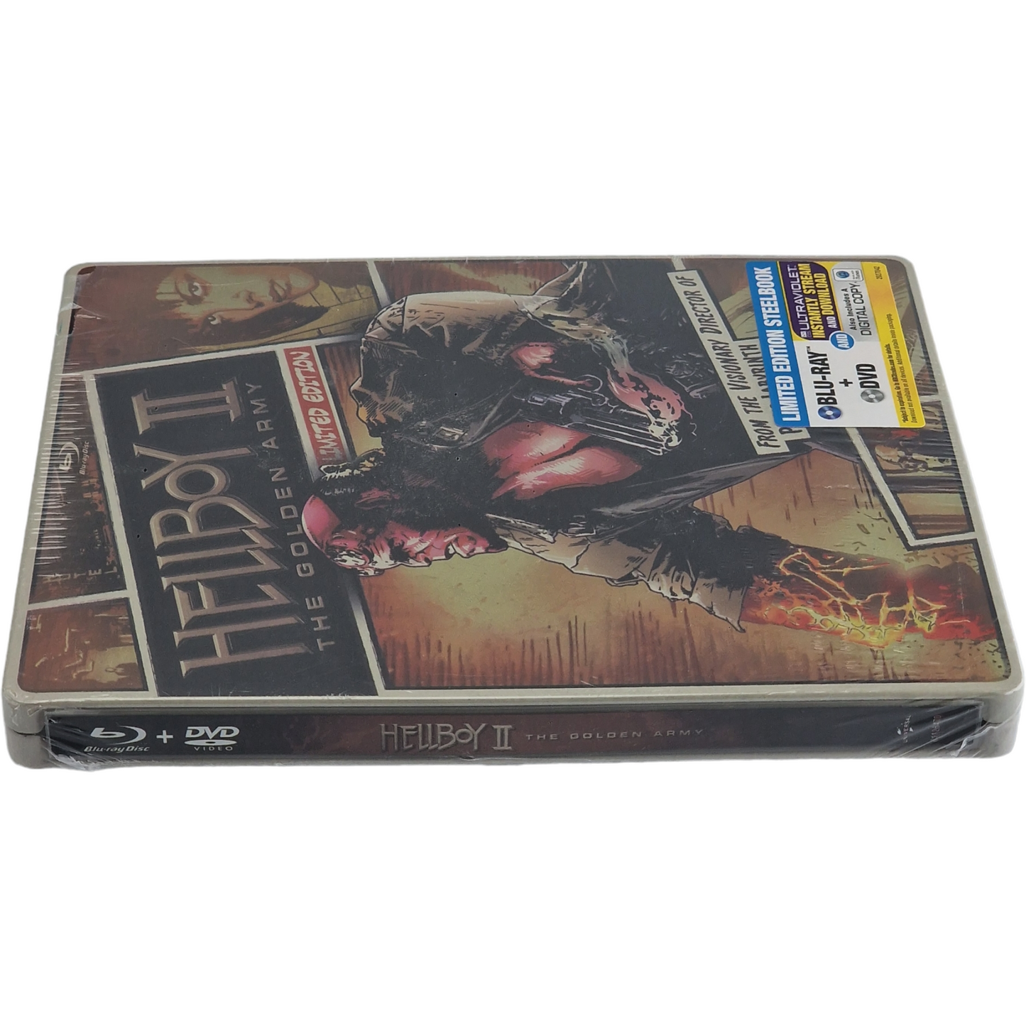 Hellboy II: 2008 SteelBook Blu-ray + DVD limitée Guillermo del Toro Zone A