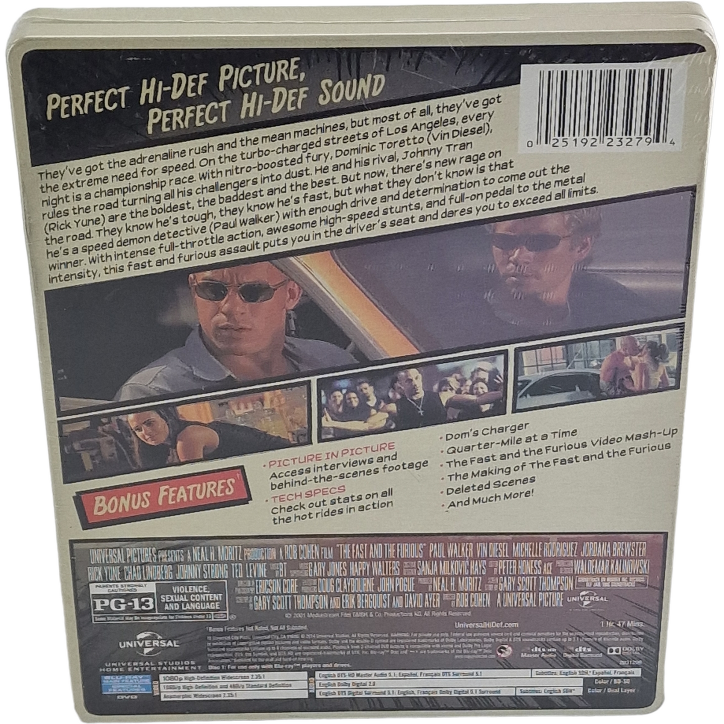 Fast and Furious SteelBook Blu-ray + DVD + Digital HD Édition limitée Zone A