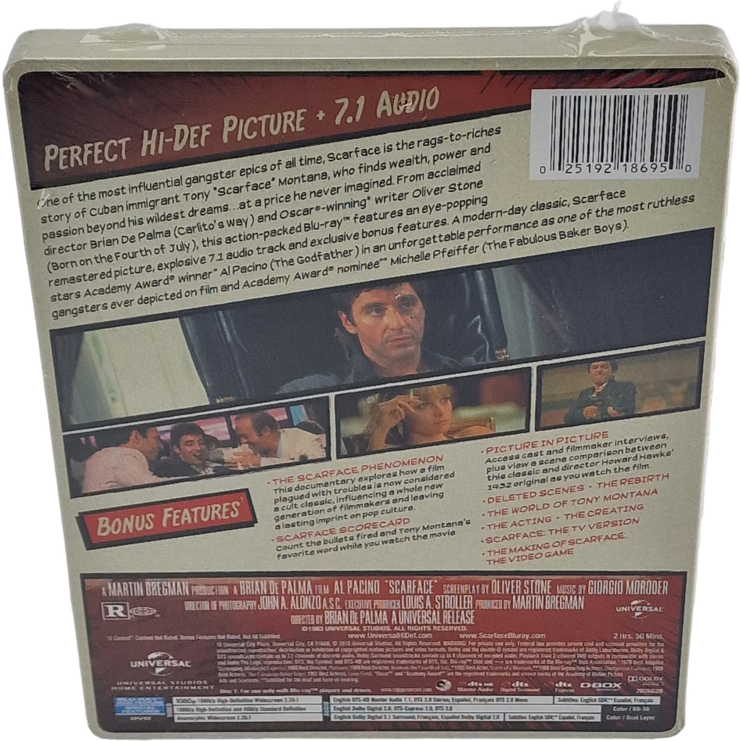Scarface 1983 SteelBook Blu-ray + DVD + Digital HD Édition limitée 2013 Libre