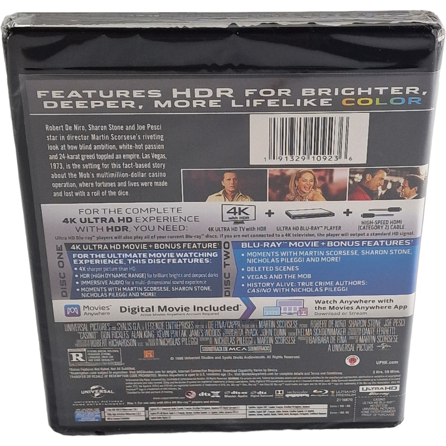 Casino 4K Ultra HD + Blu-ray + Digital HD Martin Scorsese Robert De Niro Libre
