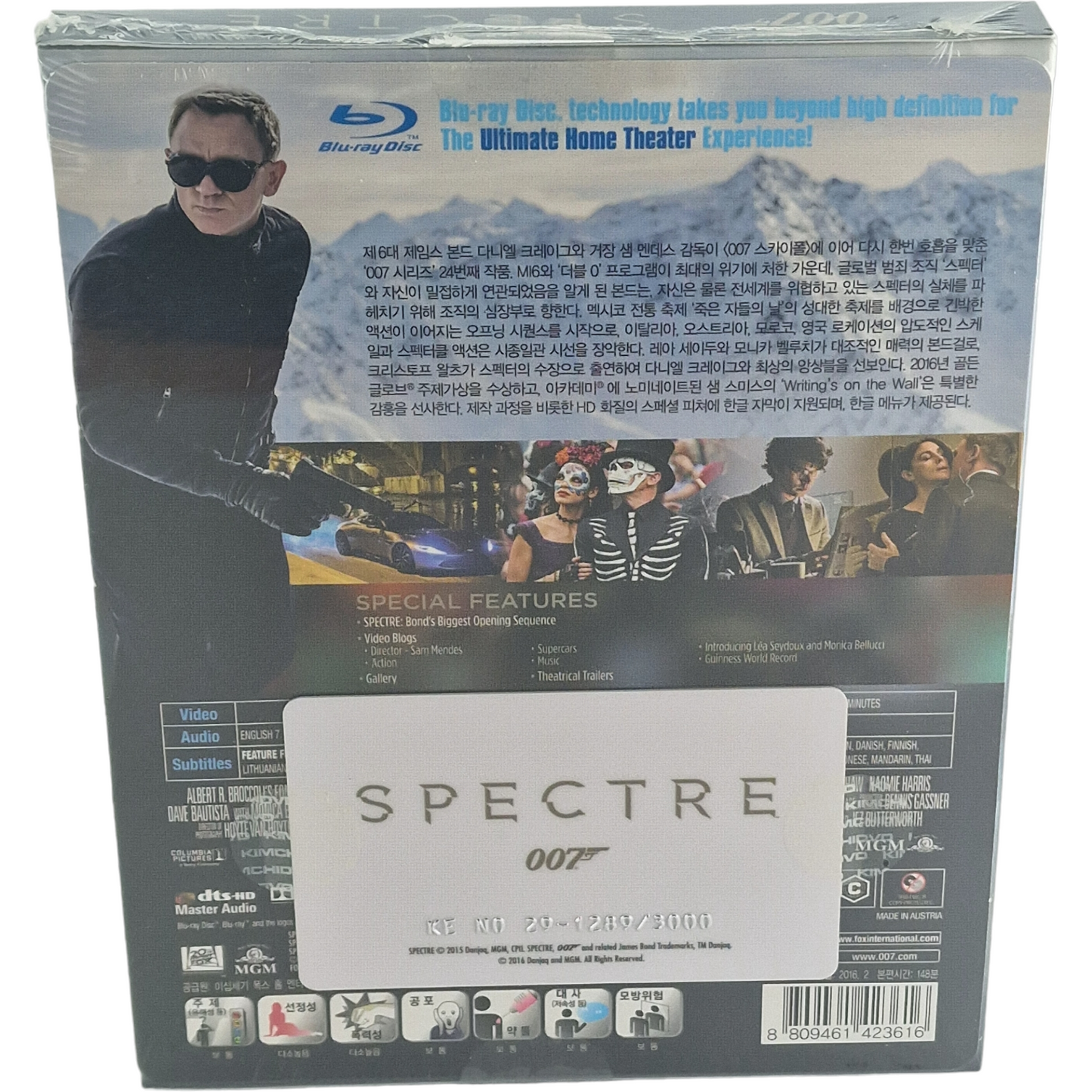 Spectre 007 Blu-ray Steelbook Daniel Craig Kimchidvd Exclusif 2016 Zone A