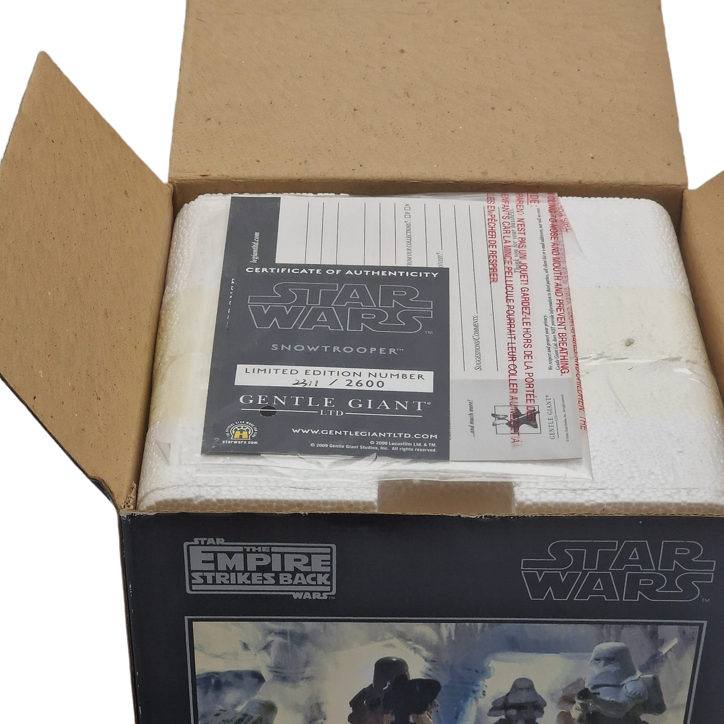 Star Wars :Snowtrooper Gentle Giant Buste résine 2600 ex Diamond Select Neuf