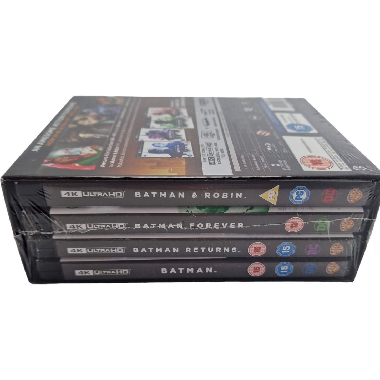 Batman: 4-Film Collection 4K Ultra HD + Blu-ray Slipbox Region Libre UK Import