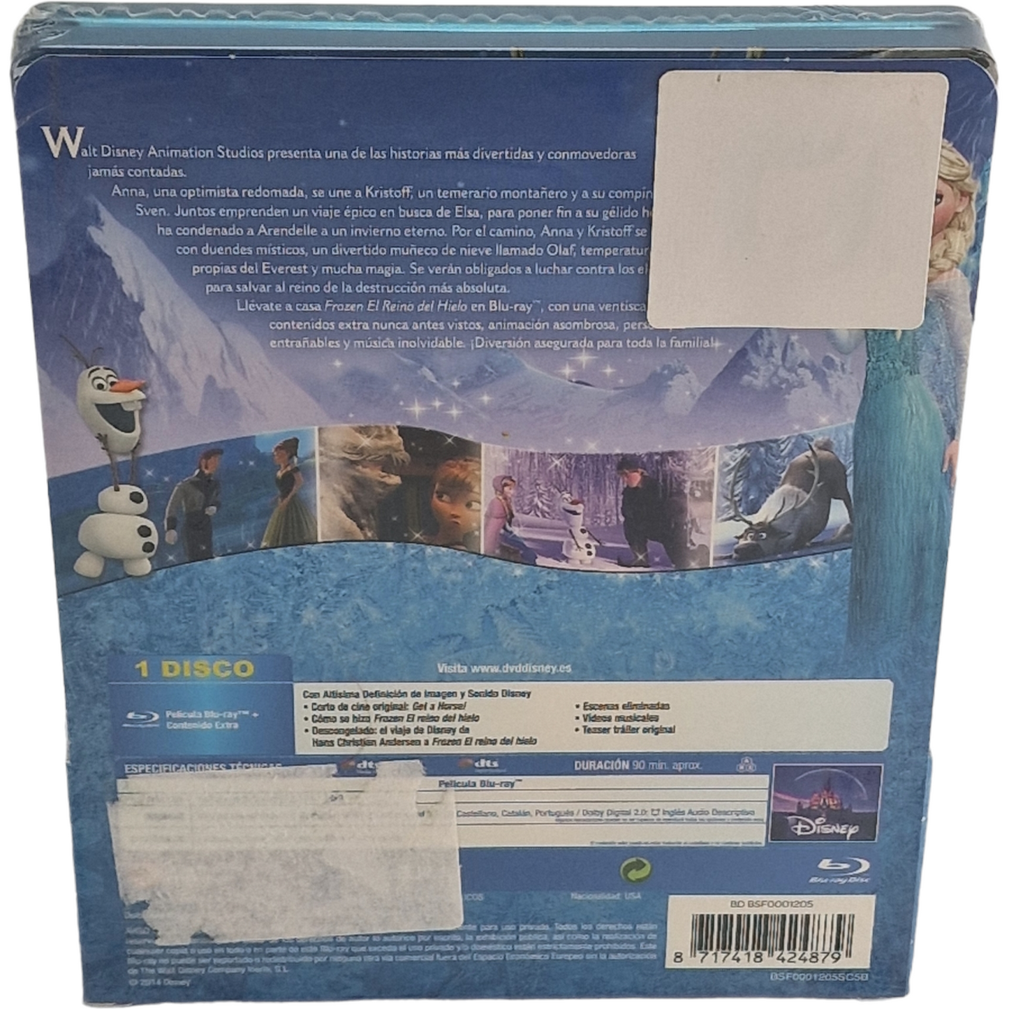 Frozen, El Reino del Hielo Blu-ray Steelbook La Reine des Neiges 2014 Zone B