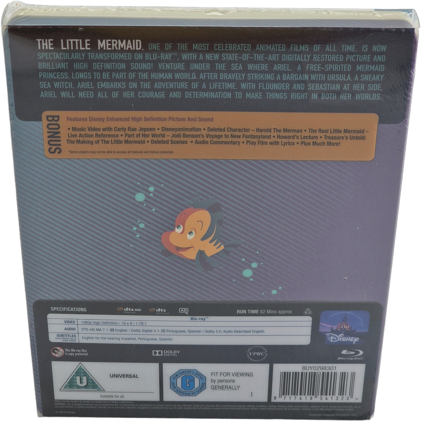 La petite sirène Disney Blu-ray SteelBook Zavvi Exclusive Mondo X Limitée Libre