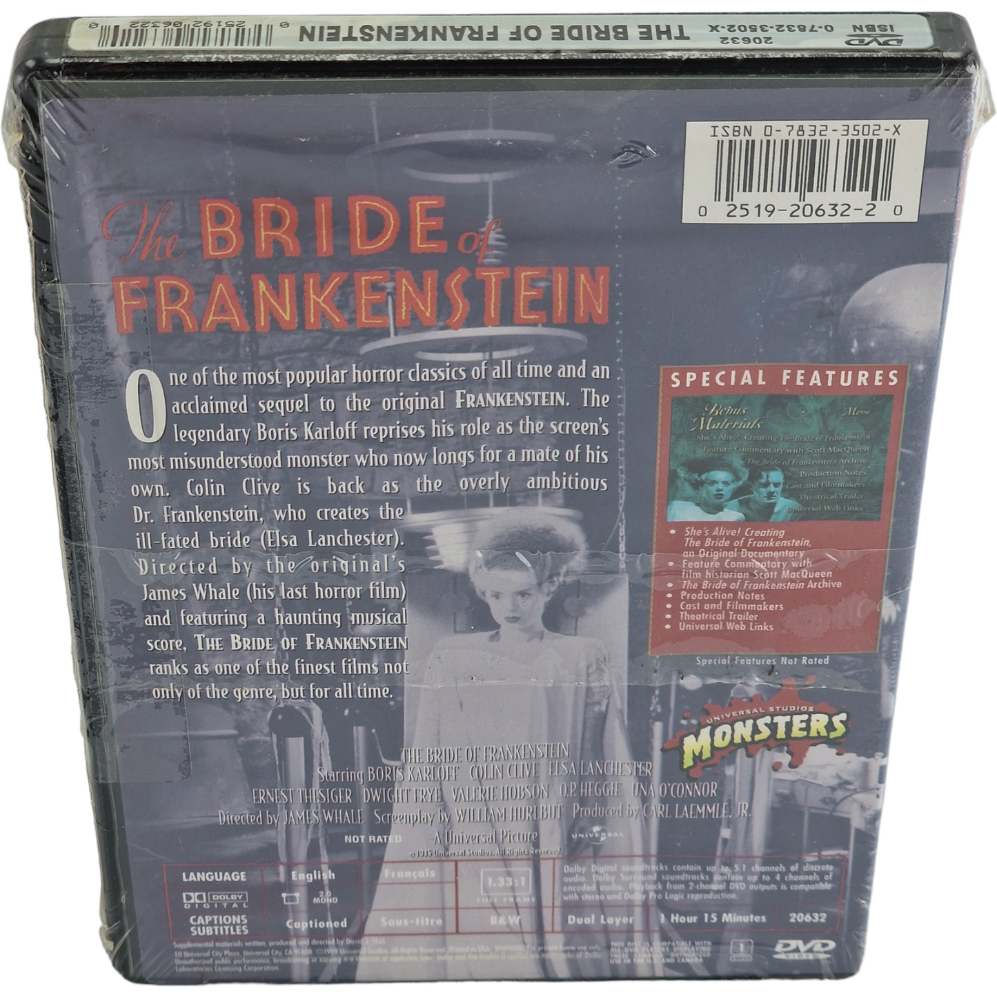La Fiancée de Frankenstein The Bride of Frankenstein DVD Boris Karloff Region 1
