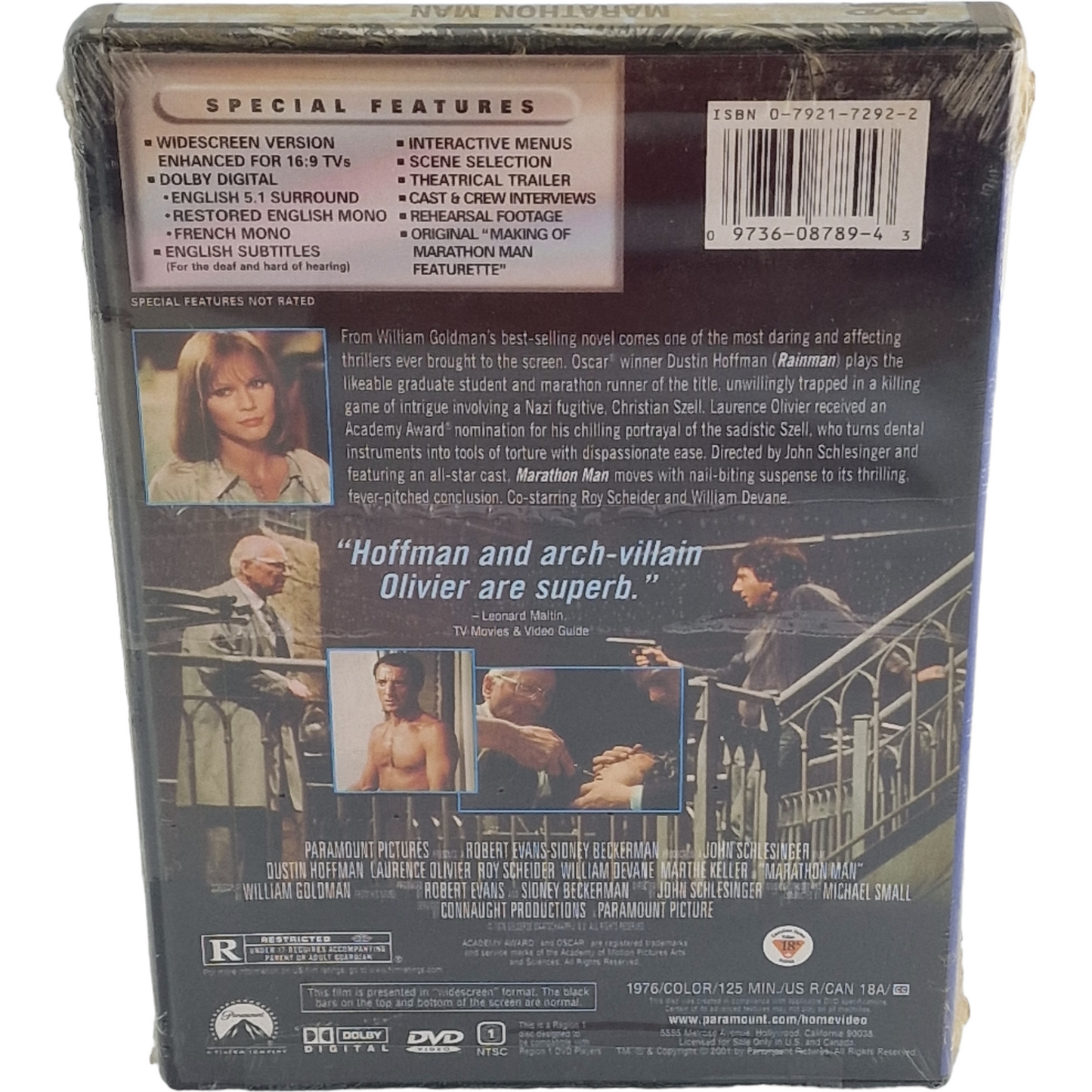 Marathon Man 1976 DVD Dustin Hoffman, Roy Scheider John Schlesinger 2001 Zone 1
