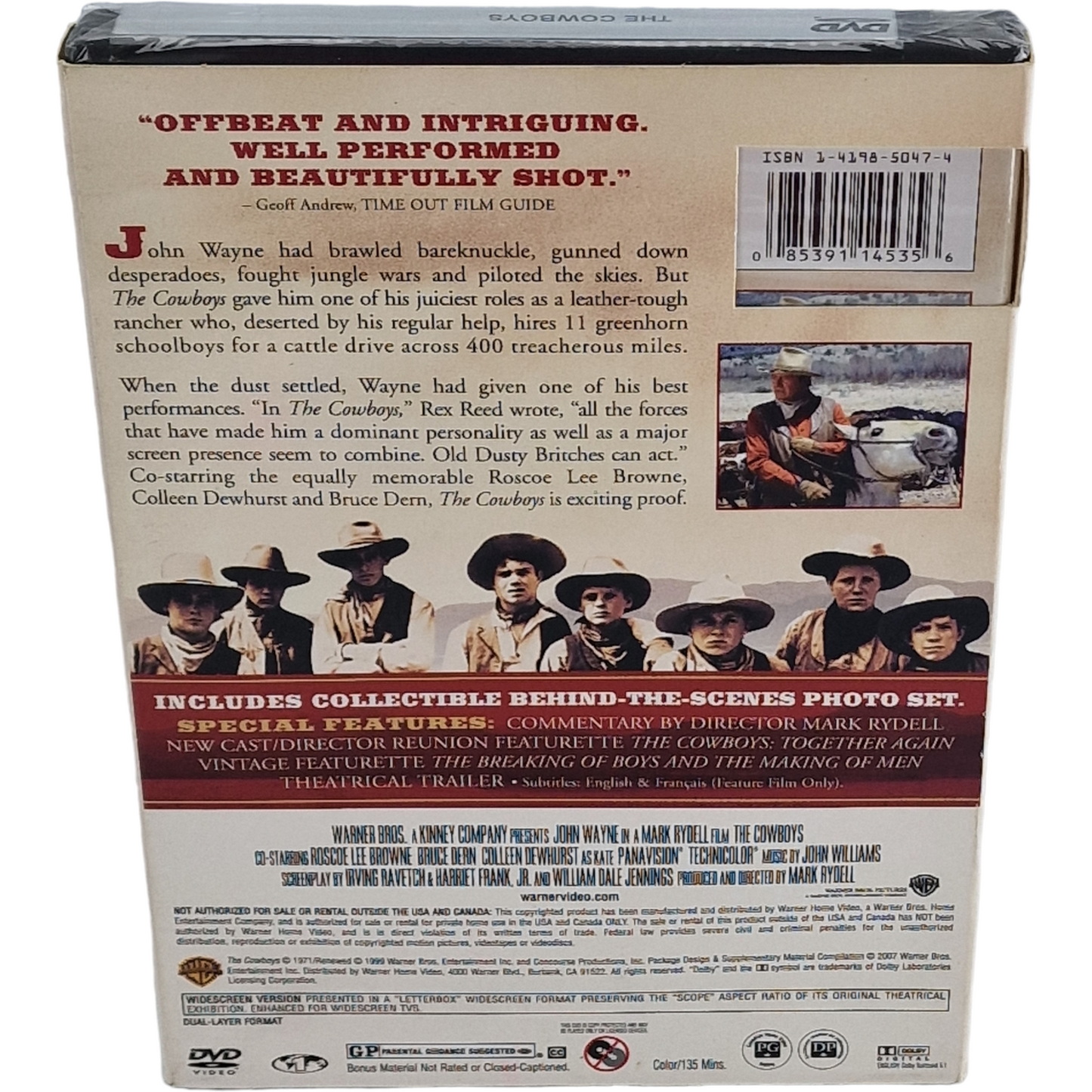 The Cowboys 1972 John Wayne DVD Édition de luxe avec Slipcover 2007 Region 1