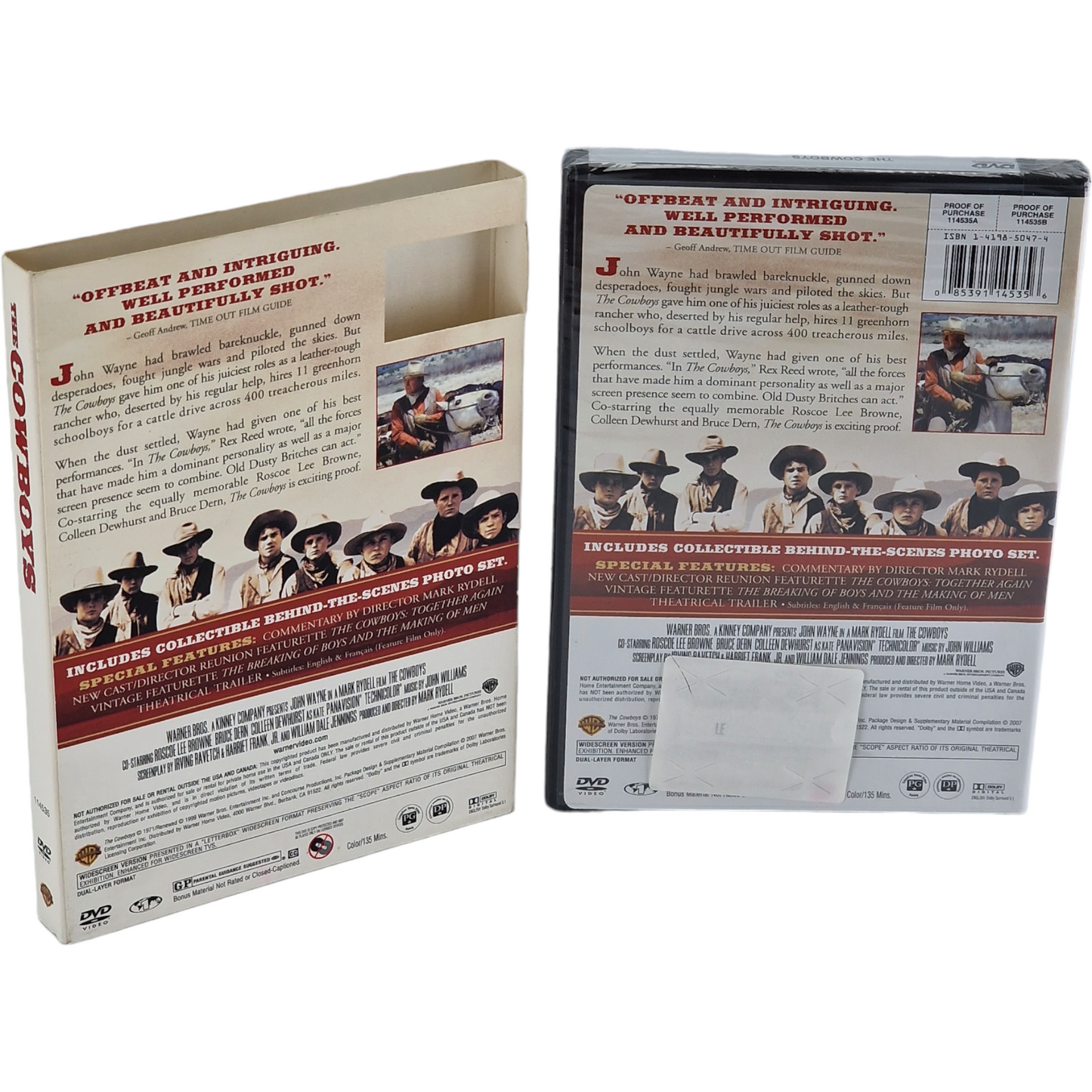 The Cowboys 1972 John Wayne DVD Édition de luxe avec Slipcover 2007 Region 1