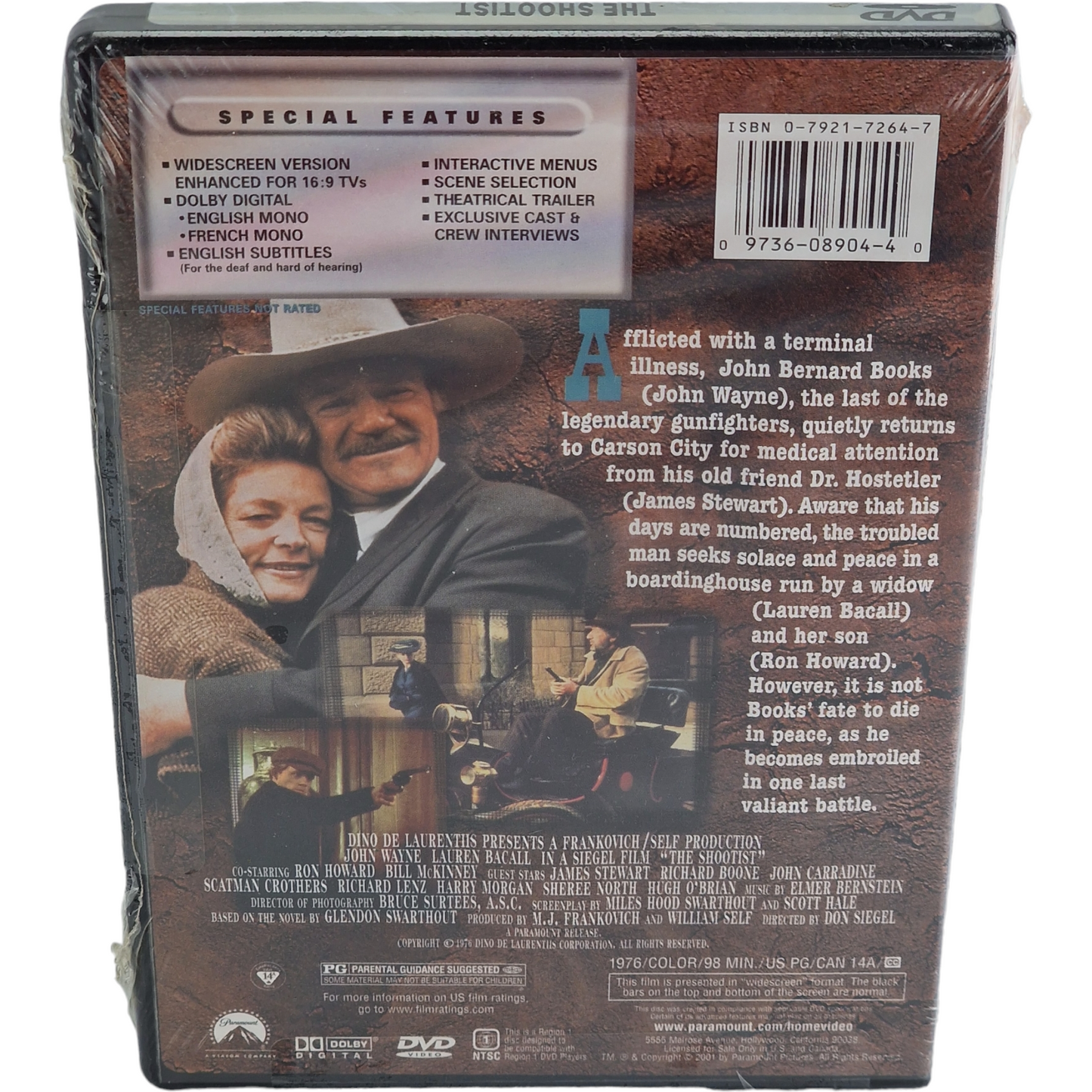 Le Dernier des géants 1976 DVD : John Wayne " The Shootist " 2001 Zone 1