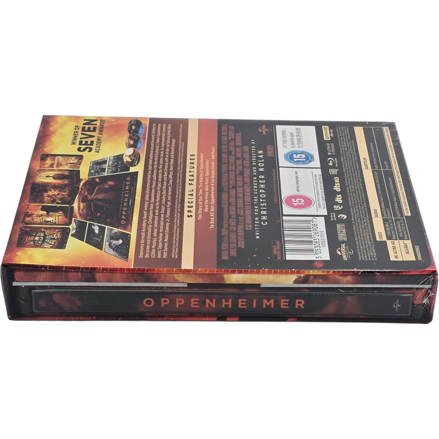 Oppenheimer Steelbook 4K Ultra HD+ Blu-ray Édition collector ultime Zone Libre
