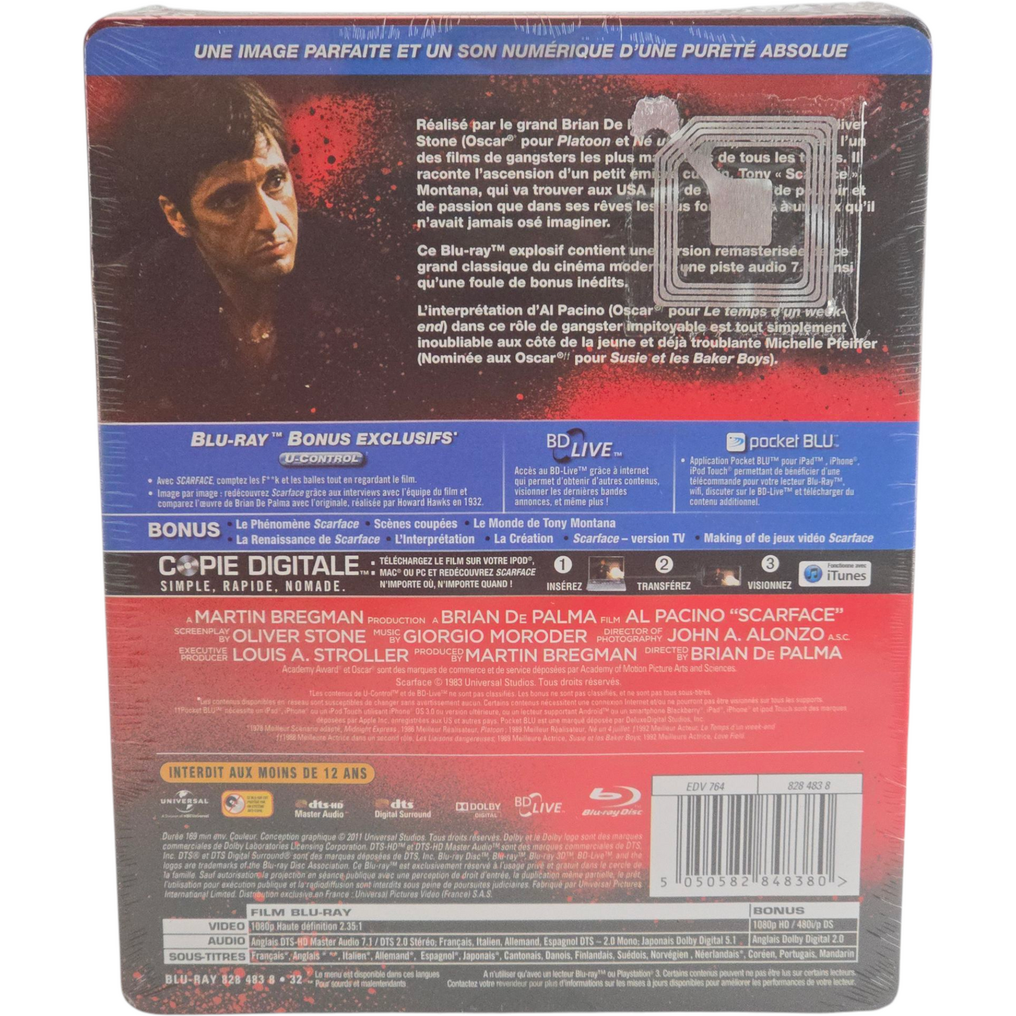 Scarface Al Pacino 1983 Blu-ray + DVD SteelBook Edition Limitée 2011 Zone Libre