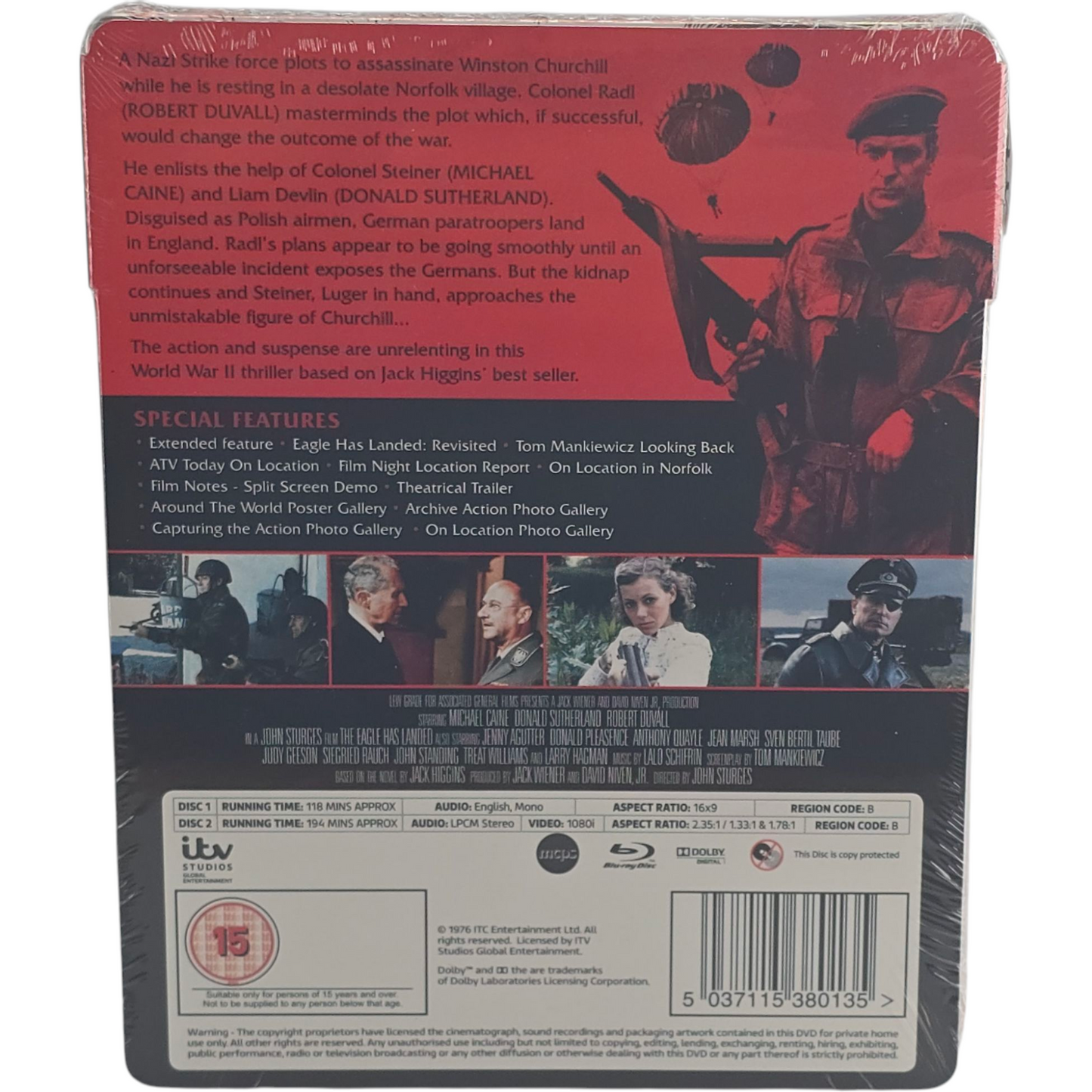 L'Aigle s'est envolé 1976 Michael Caine Blu-ray Steelbook Zavvi Zone Libre