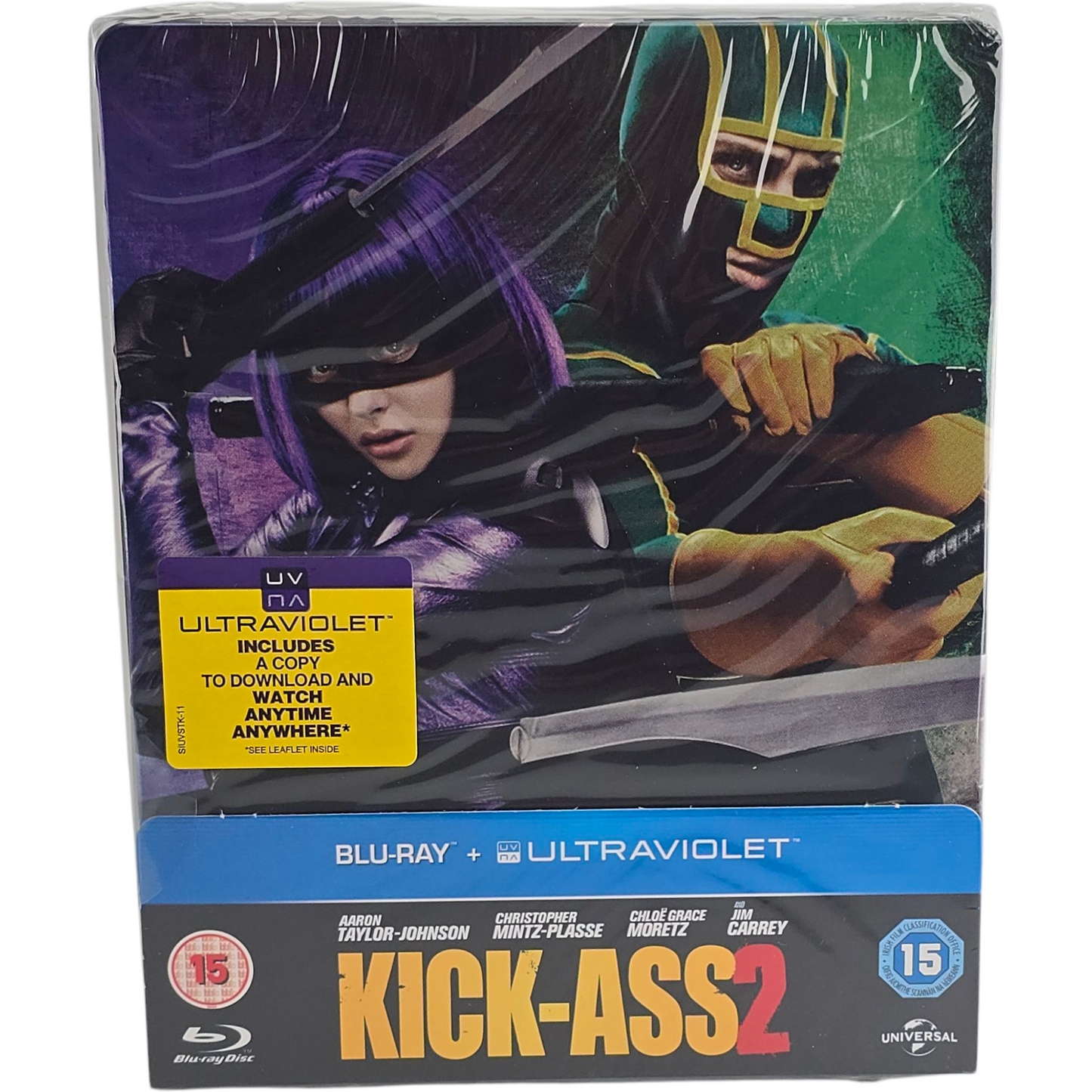 Kick-Ass 2 Blu-ray SteelBook Édition Limitée Taylor-Johnson 2013 Region Libre