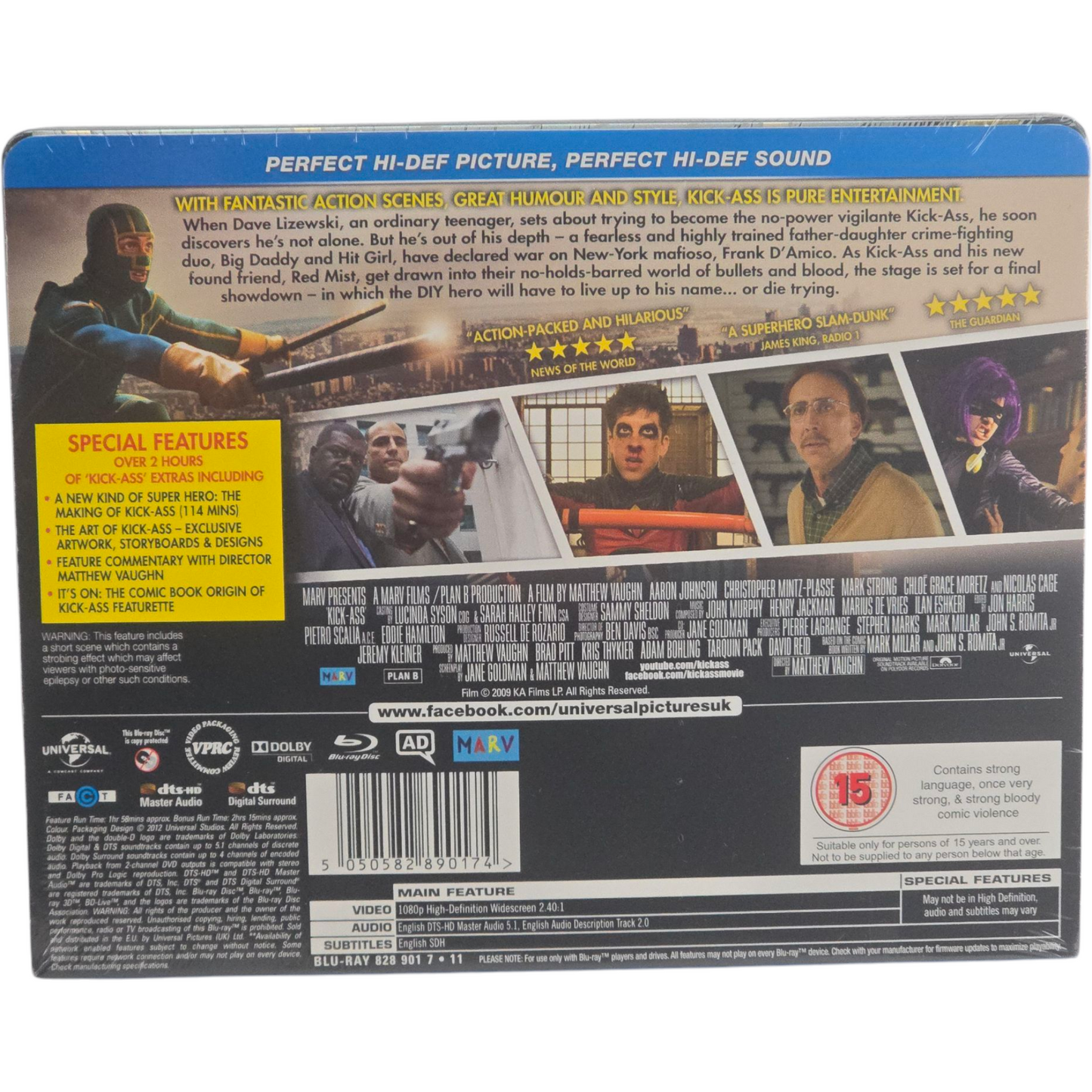 Kick-Ass Blu-ray SteelBook Débossé Universal édition 100e anniversaire 2013 Libre