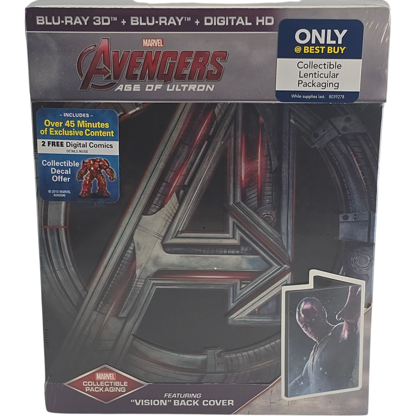 Avengers: Age of Ultron Blu-ray 3D + 2D SteelBook Débossé Best Buy 2018 A Zone