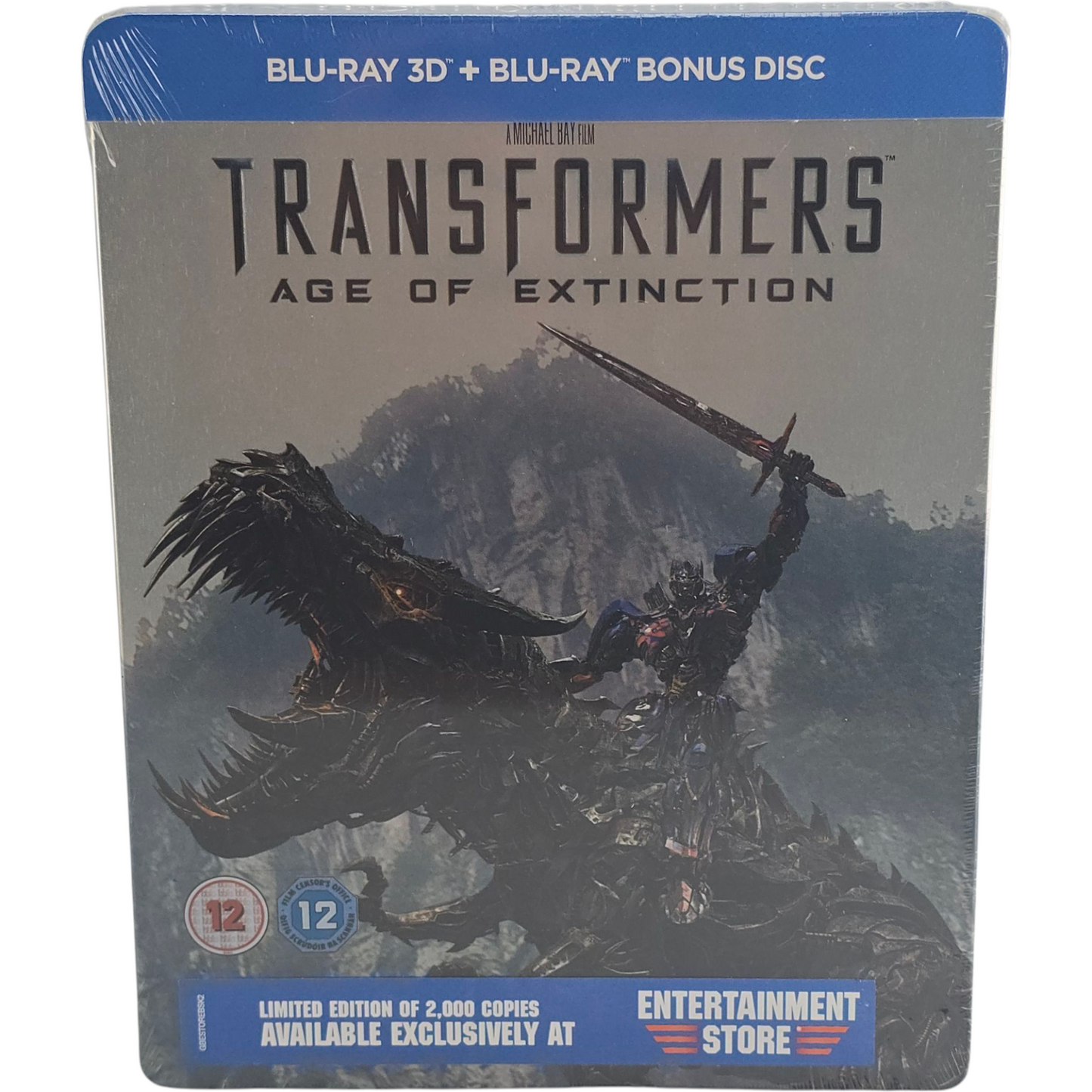 Transformers: Age of Extinction 3D Blu-ray SteelBook Débossé Zavvi 2000 éx B