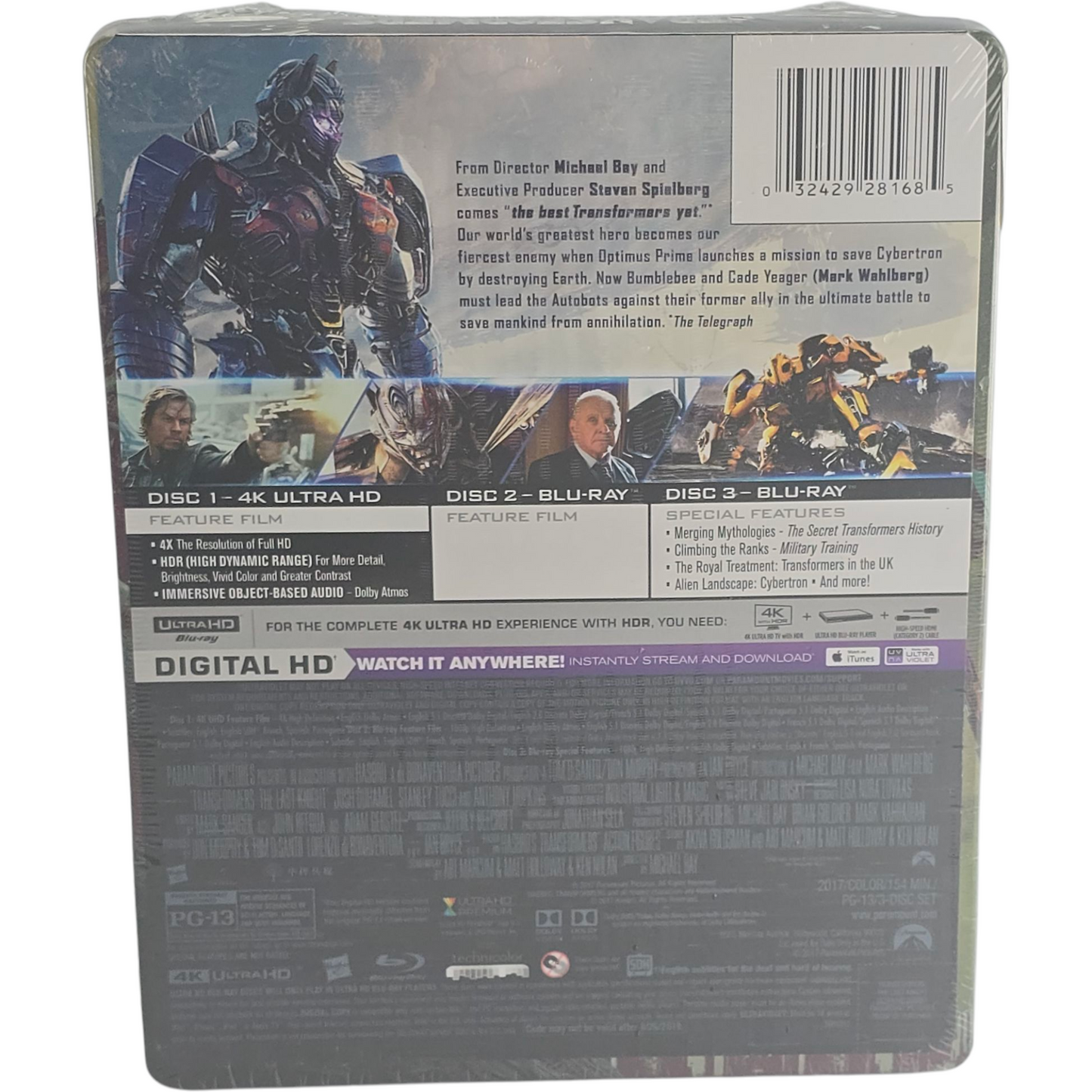 Transformers: The Last Knight 4K Ultra HD Blu-ray + Blu-ray SteelBook 2017 A
