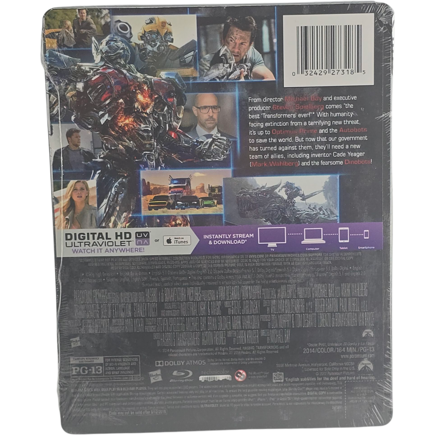 Transformers: Age of Extinction Blu-ray SteelBook Blu-ray + DVD 2017 Zone A