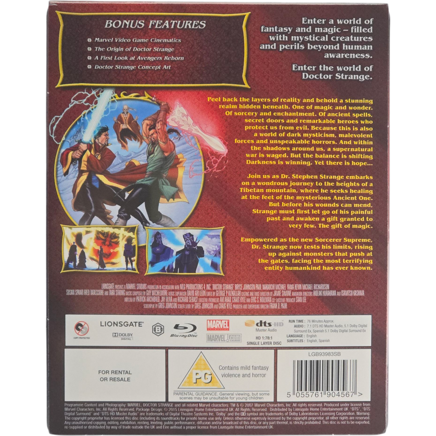 Doctor Strange Blu-ray SteelBook 2015 Zavvi limitée 2000 Copies Region Libre