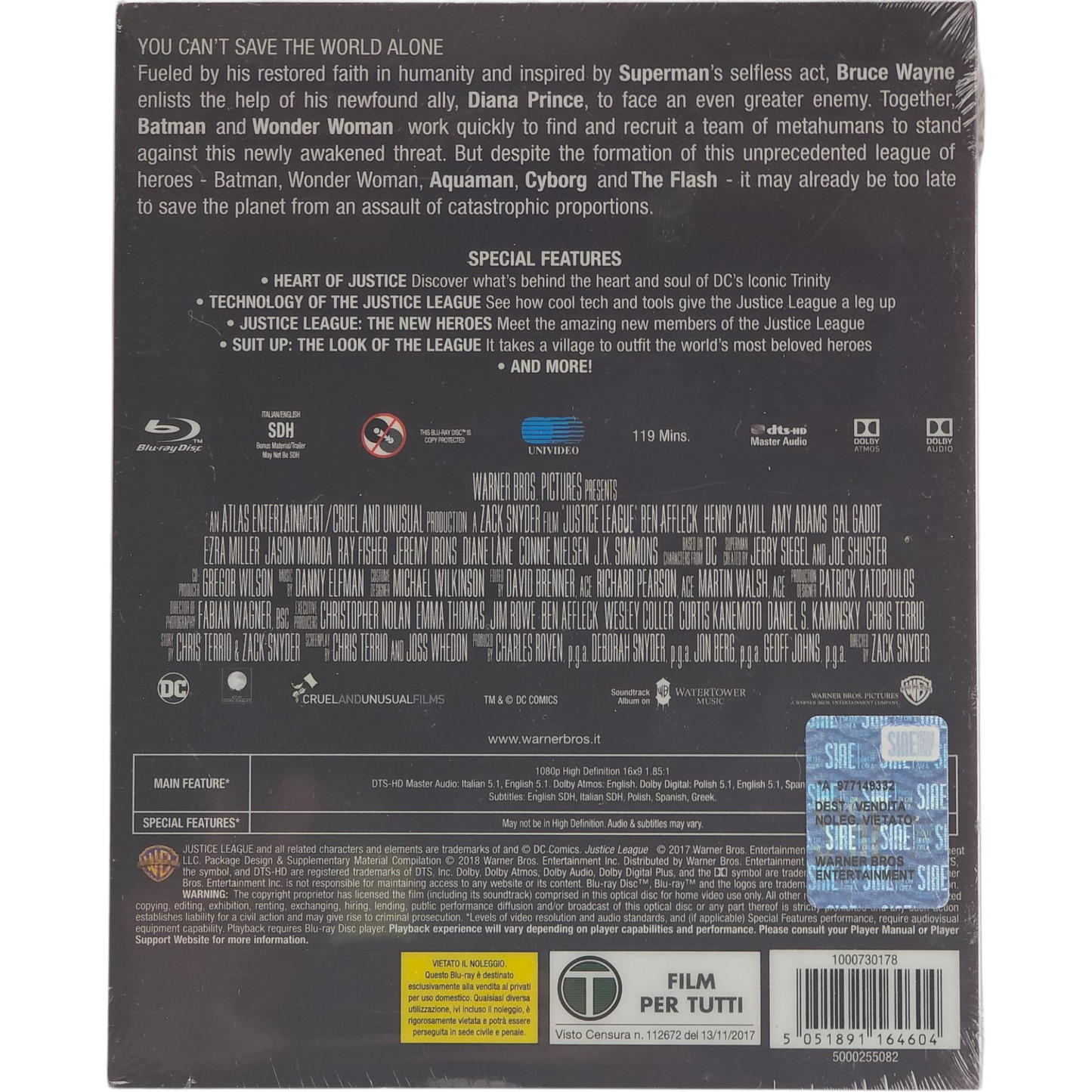 Justice League 4K Ultra HD +Blu-ray SteelBook Mondo X Ben Affleck 2020 Zone B