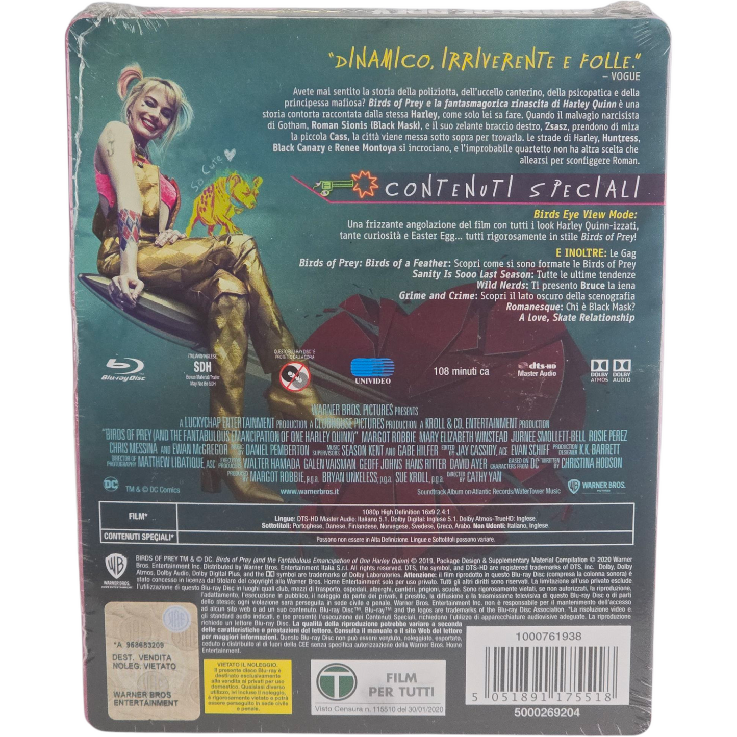 Birds of Prey (Harley Quinn) Blu-ray Steelbook Margot Robbie 2020 Region B