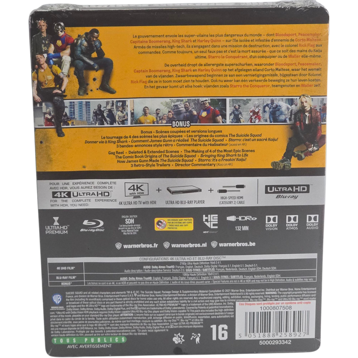 The Suicide Squad 4K Ultra HD + Blu-ray SteelBook Margot Robbie 2021 Zone Libre