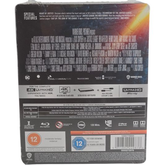 Justice League (2017) - SteelBook 4K Ultra HD + Blu-ray - Zone libre - vue 3