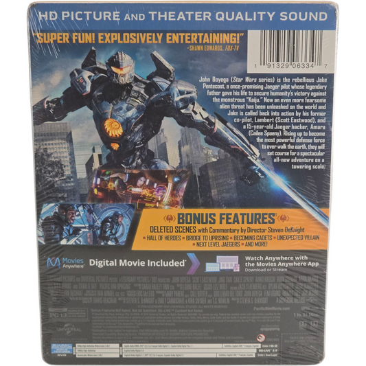 Pacific Rim: Uprising (2018) – SteelBook Blu-ray + DVD – Zone A – vue 3