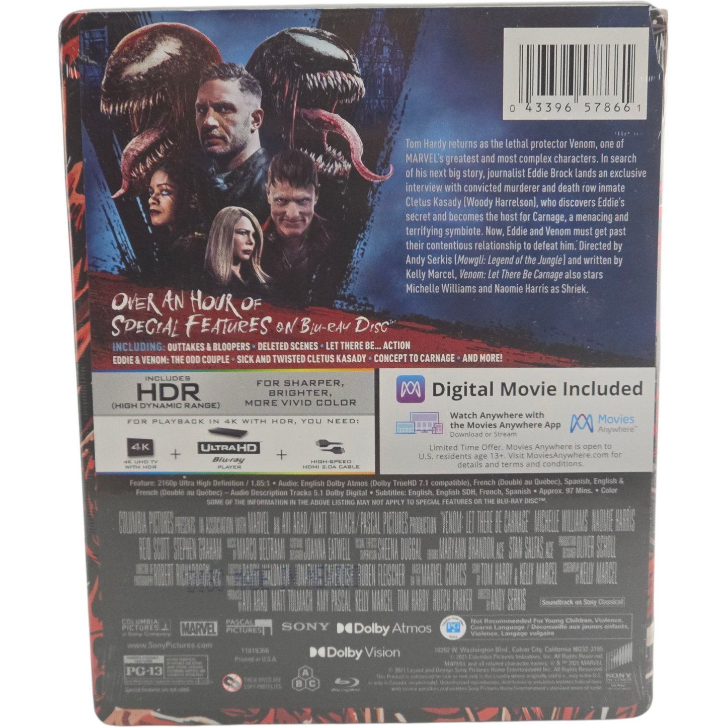 Venom : Let There Be Carnage 4K Ultra HD + Blu-ray SteelBook Zavvi Tom Hardy A