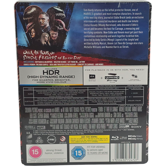 Venom: Let There Be Carnage (2021) - SteelBook 4K Ultra HD + Blu-ray - Zone libre + Zone B - vue 3