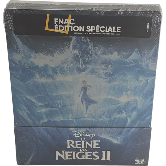La Reine des Neiges 1 + 2 Blu-ray 3D + Blu-ray  SteelBook Disney Limitée Fnac B