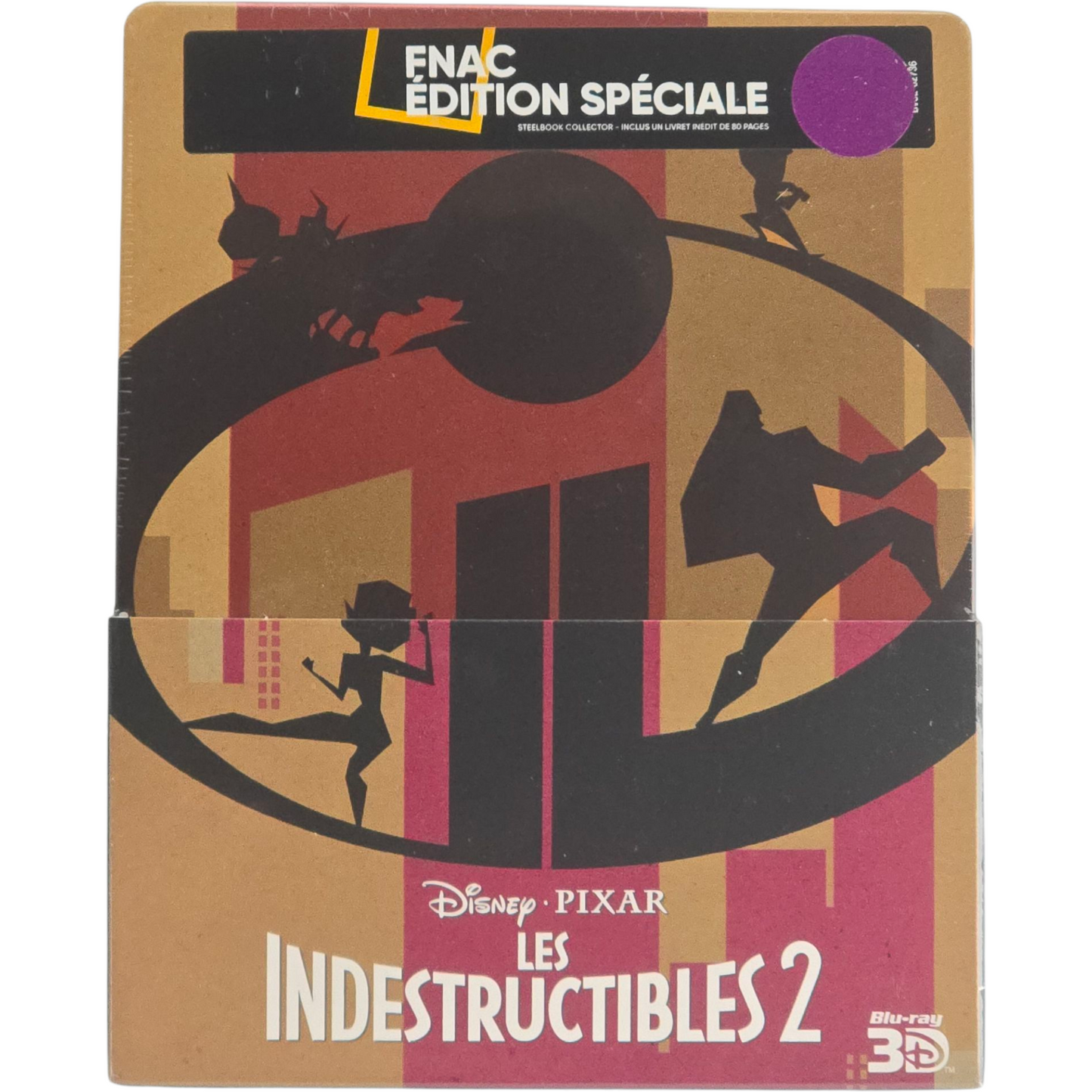 Les indestructibles 2 Steelbook Blu-ray 3D + 2D +Bonus Fnac Disney Region B
