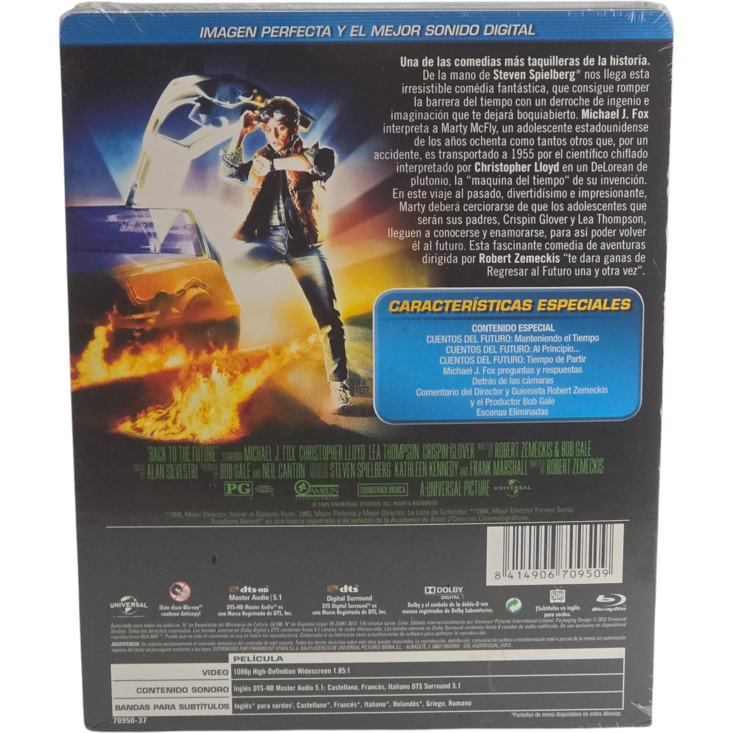 Retour vers le futur Blu-ray SteelBook Robert Zemeckis-Michael J. Fox 2012 B-A