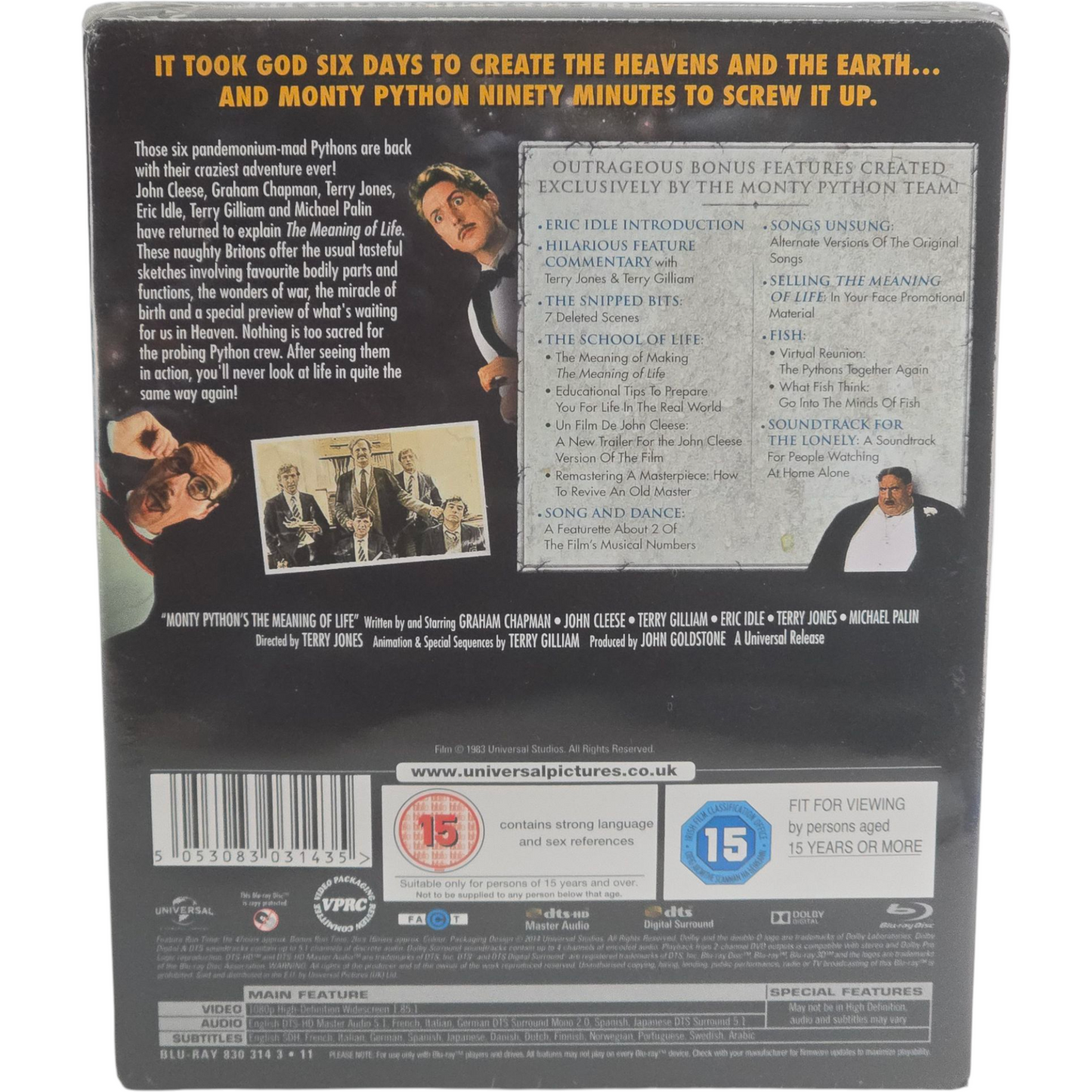 Monty Python : Le Sens de la vie Blu-ray Steelbook Zavvi Limitée 2500 Ex Libre