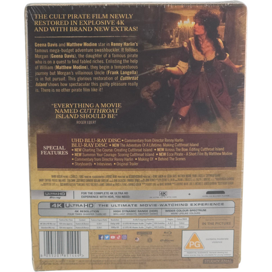 L’Île aux pirates SteelBook 4K Ultra HD + Blu-ray Geena Davis Matthew Modine VO